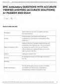 EPIC Ambulatory QUESTIONS WITH ACCURATE VERIFIED ANSWERS &lpar;ACCURATE SOLUTIONS&rpar; A&plus; PASSED&excl;&excl; 2025 EXAM