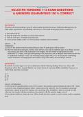 NCLEX RN VERSIONS 1-12 EXAM QUESTIONS  & ANSWERS GUARANTEED 100 &percnt; CORRECT 