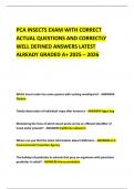 PCA INSECTS EXAM WITH CORRECT ACTUAL QUESTIONS AND CORRECTLY WELL DEFINED ANSWERS LATEST ALREADY GRADED A&plus; 2025 &ndash; 2026
