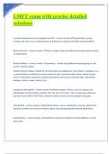 LMFT exam with precise detailed solutions