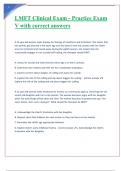LMFT Clinical Exam - Practice Exam V with correct answers