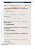 Medications-LMSW Exam Questions with Detailed  Verified Answers for Accuracy 
