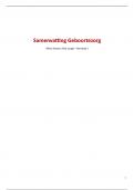Samenvatting Geboortezorg - Minor Kraam Kind Jeugd