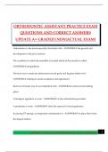 ORTHODONTIC ASSISTANT PRACTICE EXAM QUESTIONS AND CORRECT ANSWERS UPDATE A&plus; GRADED&vert;NEW&lbrace;ACTUAL EXAM&rcub;