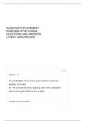 ALEKS MATH PLACEMENT EXAM MULTIPLE CHOICE QUESTIONS AND ANSWERS LATEST UPDATES 2025