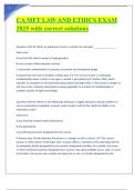 CA MFT LAW AND ETHICS EXAM 2025 with correct solutions 