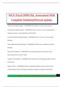 WGU Psych D094 Obj&period; Assessment With Complete Solutions&sol;Newest update&period;
