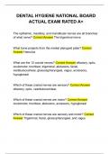 DENTAL HYGIENE NATIONAL BOARD ACTUAL EXAM RATED A&plus;