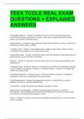 TEEX TCOLE REAL EXAM QUESTIONS &plus; EXPLAINED ANSWERS 