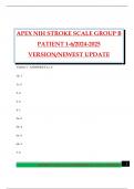 APEX NIH STROKE SCALE GROUP B PATIENT 1-6&sol;2024-2025 VERSION&sol;NEWEST UPDATE