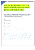 FSCJ-NUR 1460 Saunders NCLEX Endocrine multiple choice exam with precise solutions & rationale