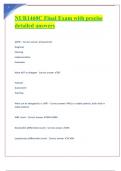 NUR1460C Final Exam with precise detailed answers