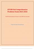ATI RN Exit Comprehensive  Predictor Exam 2023-2026 