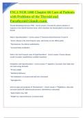 FSCJ-NUR 1460 Chapter 66 Care of Patients with Problems of the Thyroid and Parathyroid Glands exam with precise detailed solutions 