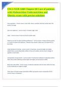 FSCJ-NUR 1460 Chapter 60 Care of patients with Malnutrition Undernutrition and Obesity exam with precise solutions