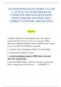 ATI PEDS&sol;PEDS EXAM 2 FORM A B AND  C ACTUAL EXAM 2025&sol;2026 BANK  COMPLETE 500 EXAM QUESTIONS  WITH VERIFIED ANSWERS &lpar;100&percnt;  CORRECT ANSWERS&rpar; &sol;BRAND NEW&excl;&excl;