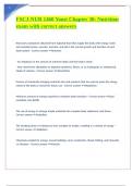 FSCJ-NUR 1460 Yoost Chapter 30 Nutrition exam with correct answers