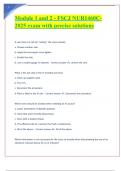 Module 1 and 2 - FSCJ NUR1460C-2025 exam with precise solutions