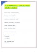 NUR1460 Final Exam with correct detailed solutions