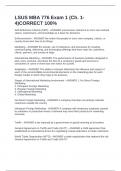 LSUS MBA 776 Exam 1 &lpar;Ch&period; 1-4&rpar;CORRECT 100&percnt;