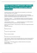 TEEX TCOLE EXAM STUDY NOTES &plus; EXAM PRACTICE QUESTIONS AND ANSWERS 