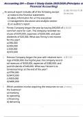 Accounting 201 &ndash; Principles of Financial Accounting Final Review 2025&sol;2026 with Verified Questions and Answers