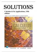 Solutions for Calculus & Its Applications&comma; 15th Edition Goldstein &lpar;All Chapters included&rpar;