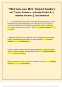 TCOLE State exam 2025 &vert; Updated Questions and Correct Answers &vert; Already Graded A&plus; &vert; Verified Answers &vert; Just Released