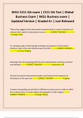 WGU C211 OA exam &vert; C211 OA Test &vert; Global Business Exam &vert; WGU Business exam &vert; Updated Version &vert; Graded A&plus; &vert; Just Released