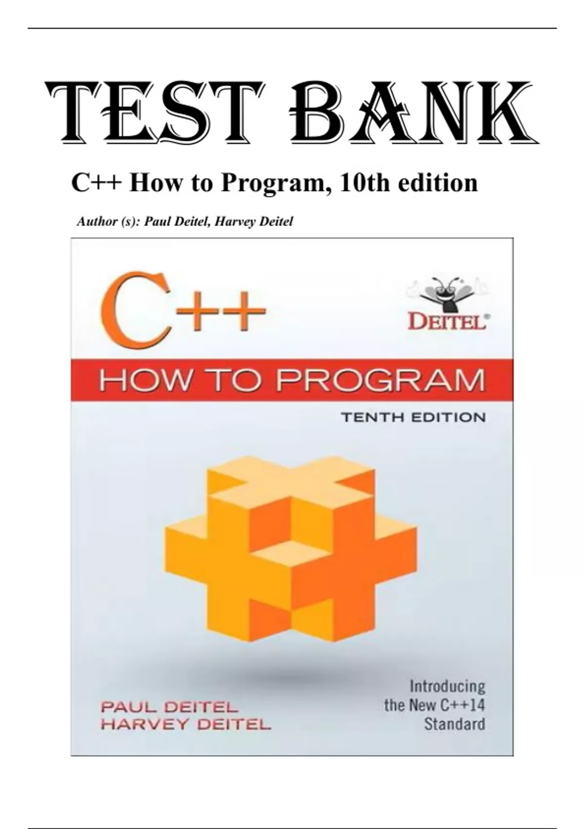 C++ How to Program (10th Edition, Paul Deitel & Harvey Deitel ...