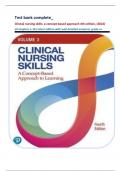 Test bank complete&lowbar; Clinical nursing skills&colon; a concept-based approach 4th edition&comma; &lpar;2022&rpar; all chapters 1-16&vert; latest edition with well detailed answers&vert; grade a&plus;