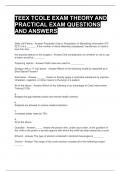 TEEX TCOLE EXAM THEORY AND PRACTICAL EXAM QUESTIONS AND ANSWERS 