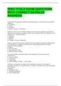 TEEX TCOLE EXAM QUESTIONS WITH CORRECT DETAILED ANSWERS 