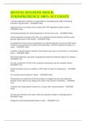 DENTAL HYGIENE MOCK JURISPRUDENCE 100&percnt; ACCURATE