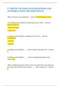 CT SEPTIC LICENSE EXAM QUESTIONS AND ANSWERS LATEST 2025-2026 UPDATE