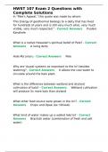 HWST 107 Exam 2 Questions with Complete Solutions