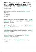 HWST 107 Exam 1 Units 1-3 Questions with Complete Solutions &lpar;Latest 2025&rpar;&period;