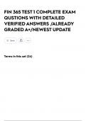 FIN 365 TEST 1 COMPLETE EXAM QUSTIONS WITH DETAILED VERIFIED ANSWERS &sol;ALREADY GRADED A&plus;&sol;NEWEST UPDATE