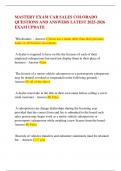 MASTERY EXAM CAR SALES COLORADO QUESTIONS AND ANSWERS LATEST 2025-2026 EXAM UPDATE