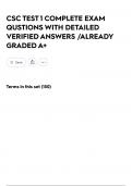 CSC  TEST 1 COMPLETE EXAM QUSTIONS WITH DETAILED VERIFIED ANSWERS &sol;ALREADY GRADED A&plus;