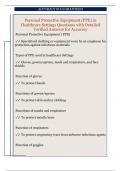 Personal Protective Equipment &lpar;PPE&rpar; in  Healthcare Settings Questions with Detailed  Verified Answers for Accuracy 