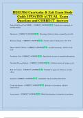 HESI Mid Curricular & Exit Exam Study  Guide UPDATED ACTUAL  Exam  Questions and CORRECT Answers