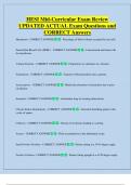 HESI Mid-Curricular Exam Review  UPDATED ACTUAL Exam Questions and  CORRECT Answers 