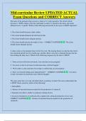 Mid-curricular Review UPDATED ACTUAL  Exam Questions and CORRECT Answers