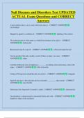Nail Diseases and Disorders Test UPDATED  ACTUAL Exam Questions and CORRECT  Answers 