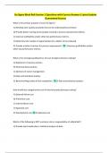 Six Sigma Black Belt Session 1 Questions with Correct Answers&vert; Latest Update  Guaranteed Success 
