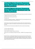 Certified Medical-Surgical Registered Nurse 2025 Sample Questions and 138 detailed solutions&period; 