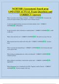 NCBTMB &lpar;Assessment&rpar; board prep  UPDATED ACTUAL Exam Questions and  CORRECT Answers 