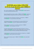 NCBTMB code of ethics UPDATED  ACTUAL Exam Questions and CORRECT  Answers 