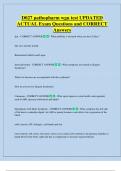 D027 pathopharm wgu test UPDATED  ACTUAL Exam Questions and CORRECT  Answers 